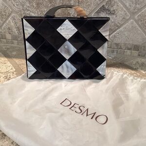 Black and White Checkered Clutch